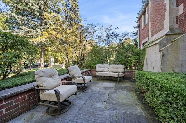 view of patio / terrace with an outdoor hangout area