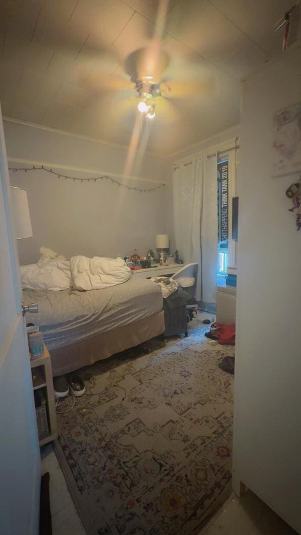 bedroom with ceiling fan