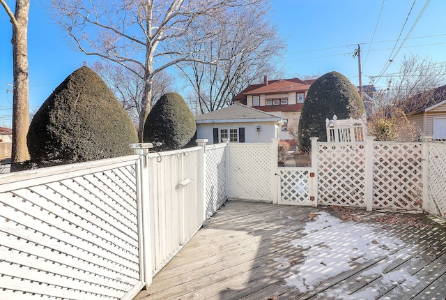 view of wooden terrace