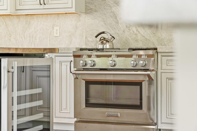 details with backsplash and high end range