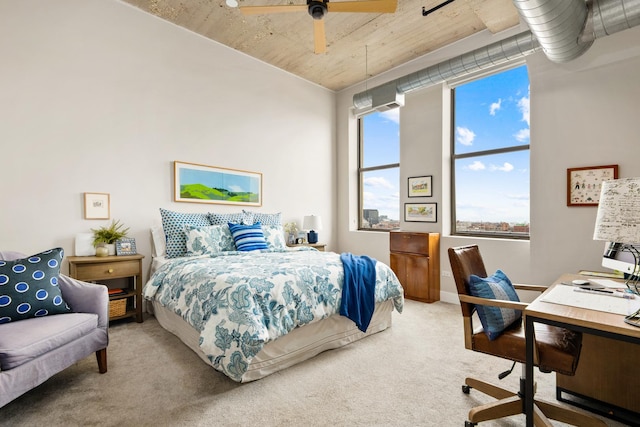 758 N Larrabee St Unit 811, Chicago, IL 60654 - bedroom with baseboards, carpet flooring, and ceiling fan