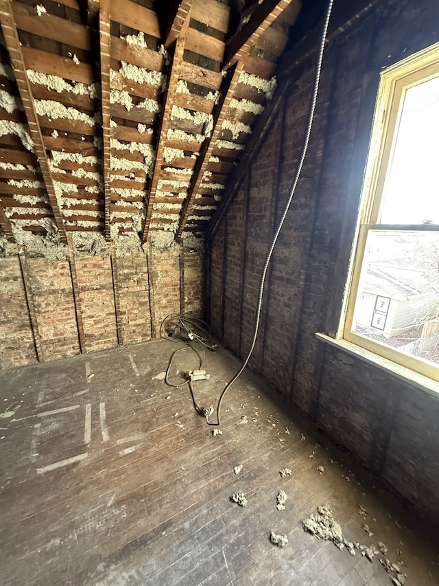 view of attic