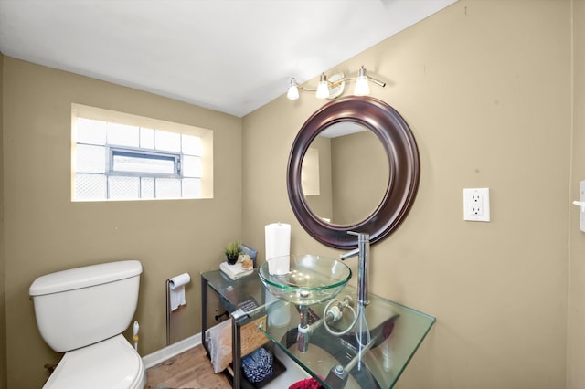 bathroom with sink and toilet