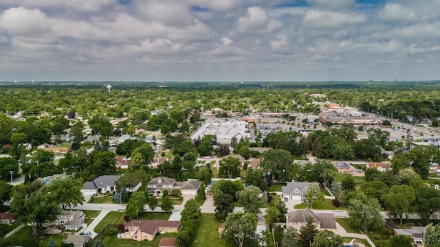 drone / aerial view with a residential view