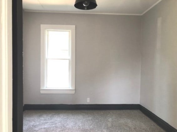 unfurnished room with carpet flooring