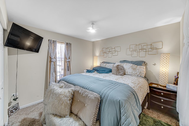 bedroom with carpet floors