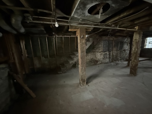 view of basement