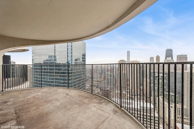 balcony with a view of city