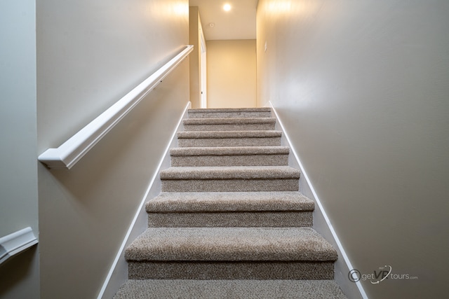 stairway with carpet