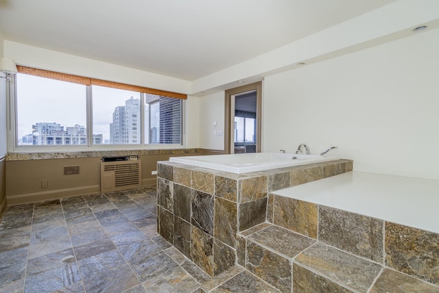 1440 N Lake Shore Dr Unit 22Abcd, Chicago, IL 60610 - kitchen with a city view and stone tile floors
