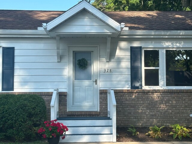 view of doorway to property