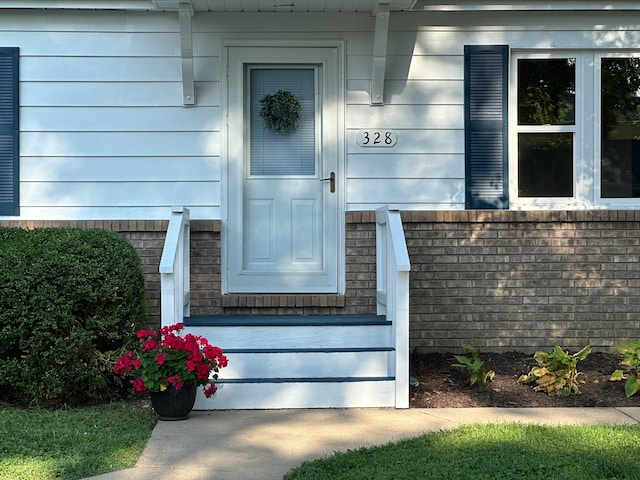 view of doorway to property