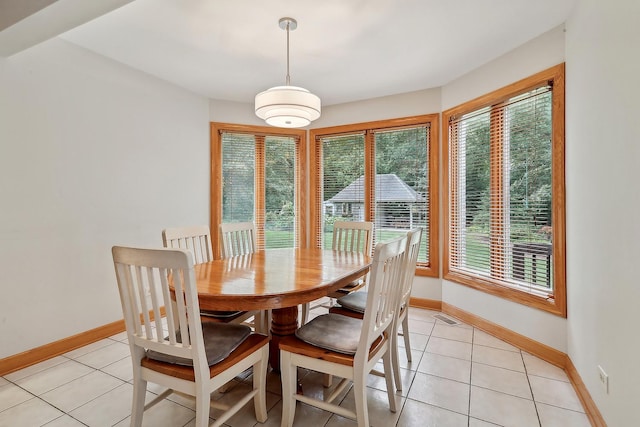 view of tiled dining area