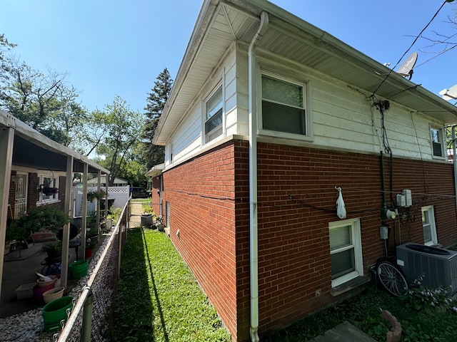 view of property exterior featuring cooling unit