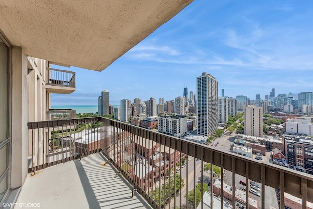 balcony with a city view