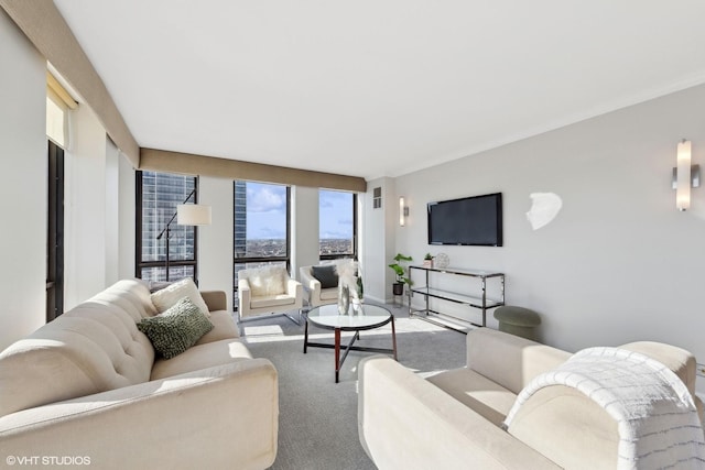 view of carpeted living room