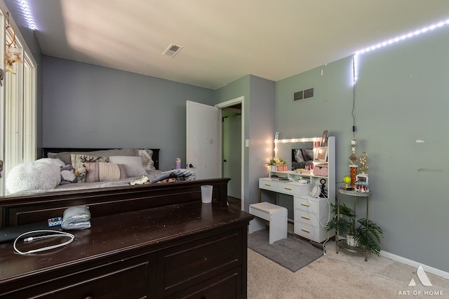 view of carpeted bedroom