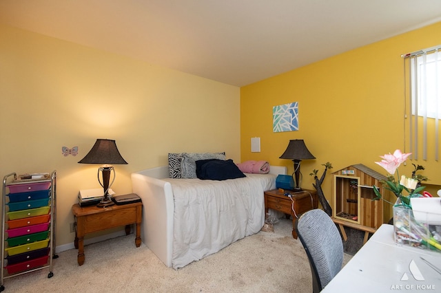 view of carpeted bedroom