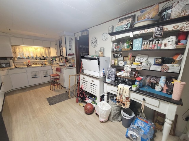 kitchen featuring light hardwood / wood-style floors