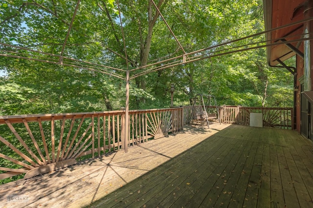 view of wooden deck