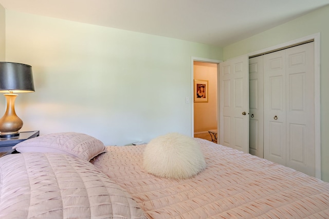 bedroom featuring a closet