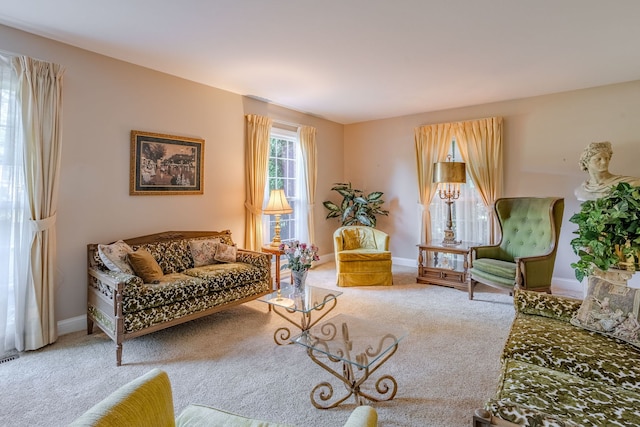 view of carpeted living room