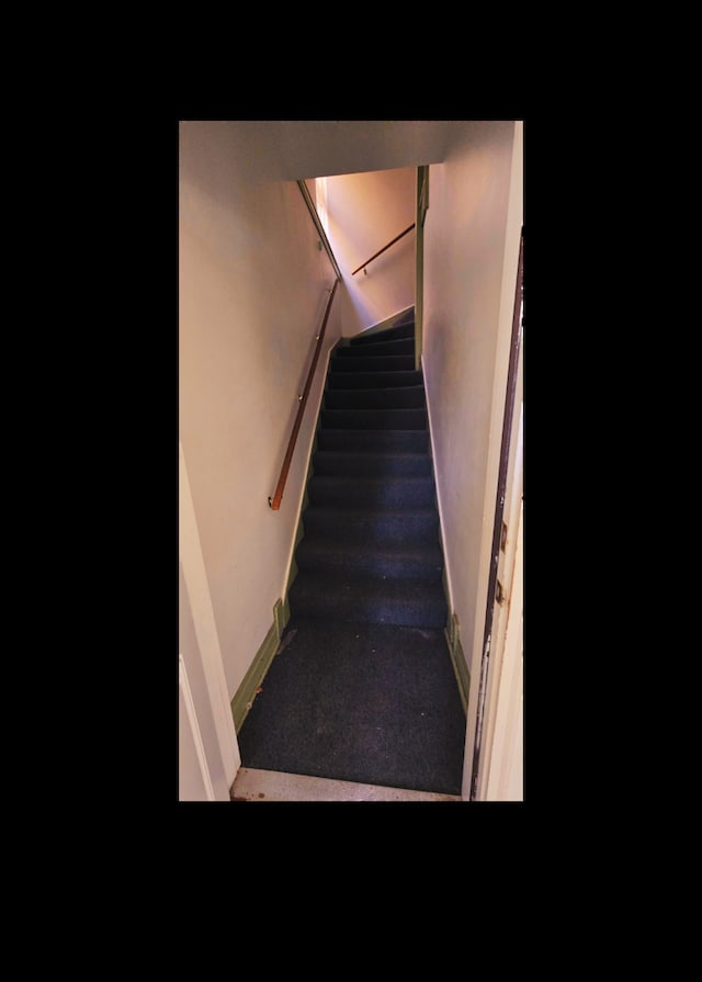 stairs with carpet floors