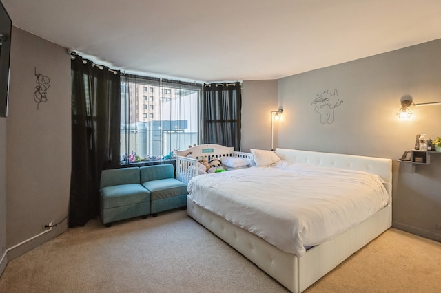 view of carpeted bedroom