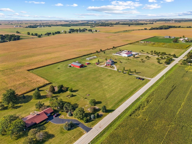 drone / aerial view featuring a rural view