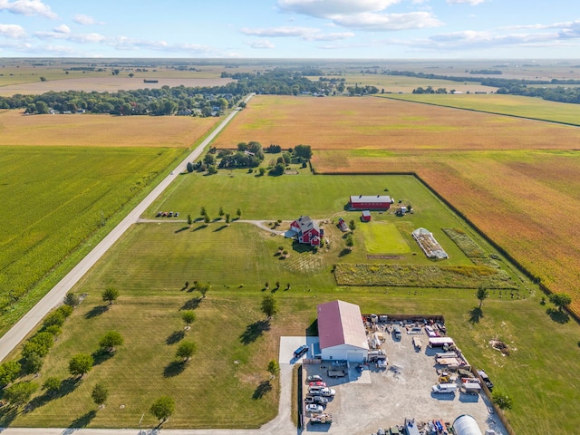 aerial view with a rural view