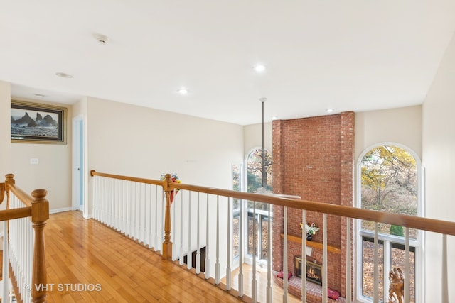 hall featuring hardwood / wood-style floors