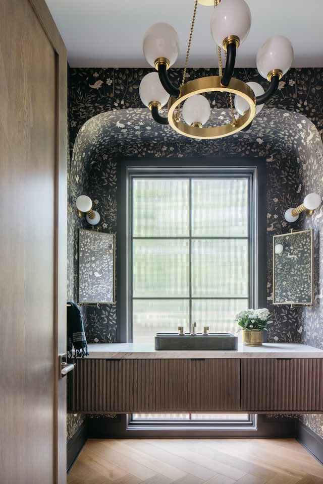 bathroom featuring hardwood / wood-style flooring