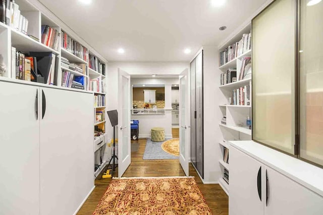 680 N Lake Shore Dr Unit 519, Chicago, IL 60611 - hallway with dark wood-style flooring and recessed lighting