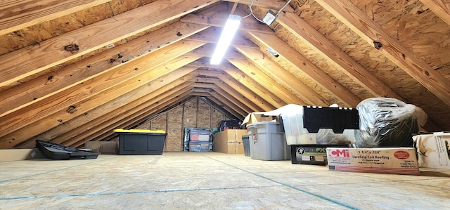 view of attic