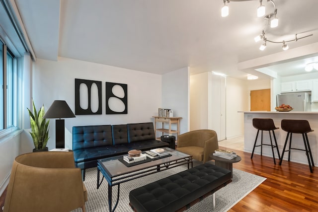 living room featuring hardwood / wood-style floors