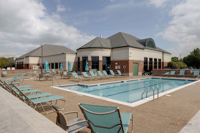 pool featuring a patio