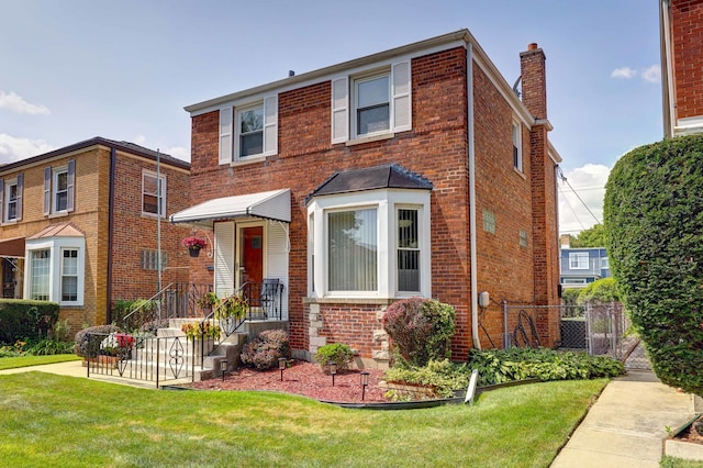 view of front of house featuring a front yard