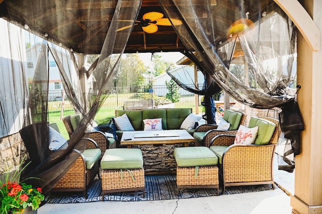 sunroom with plenty of natural light