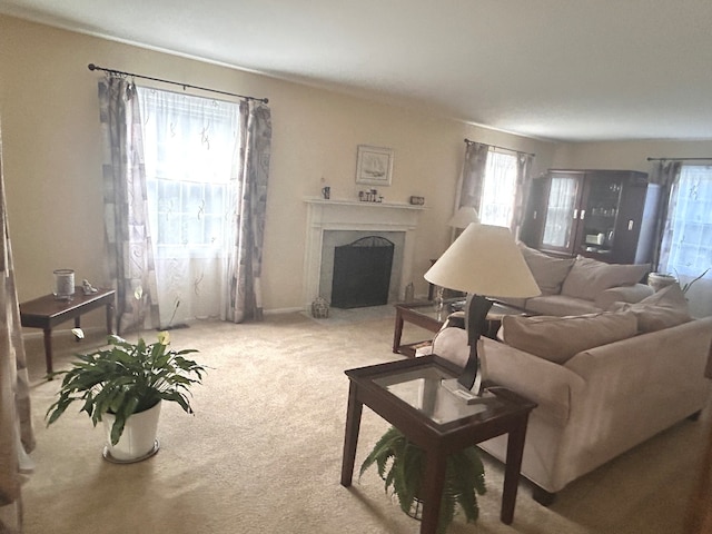 view of carpeted living room