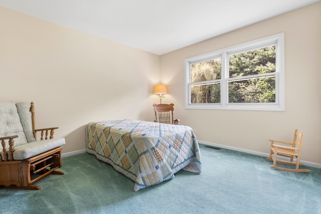 view of carpeted bedroom