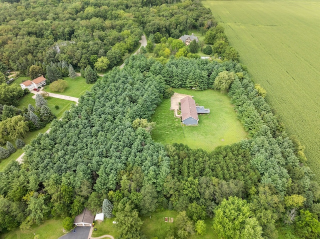 drone / aerial view featuring a rural view