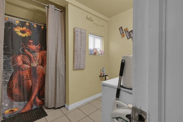 bathroom featuring tile patterned floors