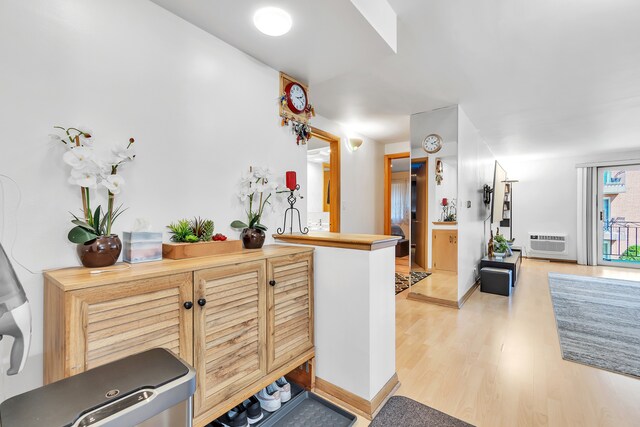 interior space featuring light wood-type flooring