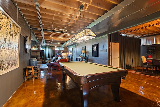 rec room featuring billiards