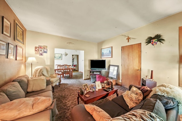 view of carpeted living room