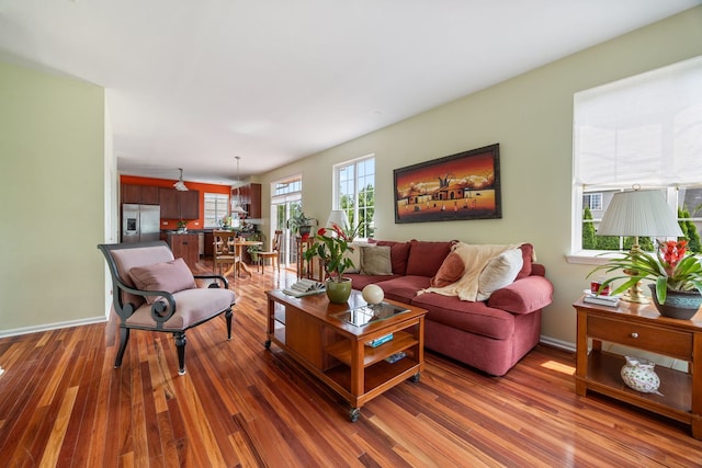 107 W Hampton Ct, Round Lake, IL 60073 - living room with wood finished floors