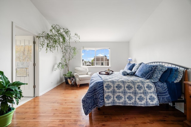 107 W Hampton Ct, Round Lake, IL 60073 - bedroom featuring wood finished floors and lofted ceiling