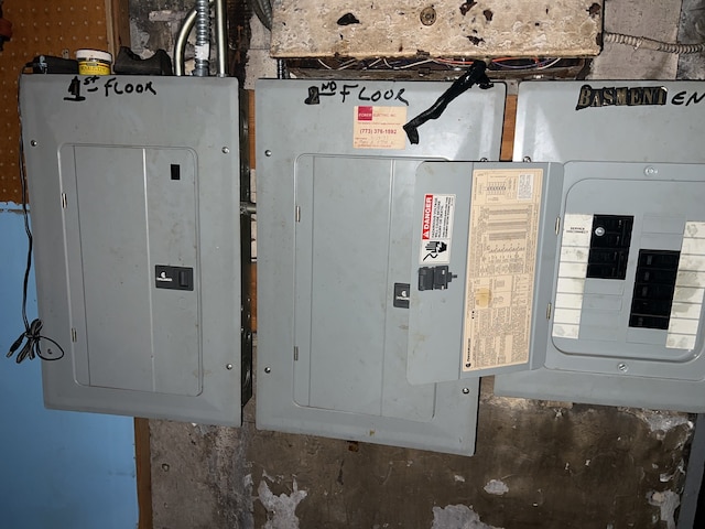 utility room featuring electric panel