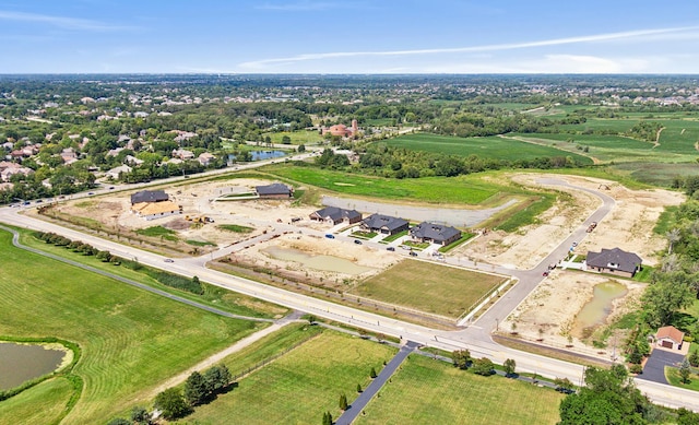 aerial view featuring a rural view