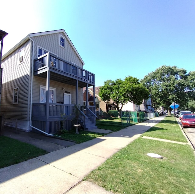 exterior space with a lawn